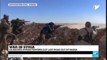 Syria: US-backed fighters cut last road out of Raqqa, IS group's de facto capital