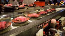 Cutting Sushi Tuna And Sushi At A Japanese Restaurant