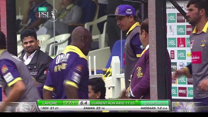 PSL 2017 Match 11- Quetta Gladiators vs Lahore Qalandars - Hassan Khan Bowling