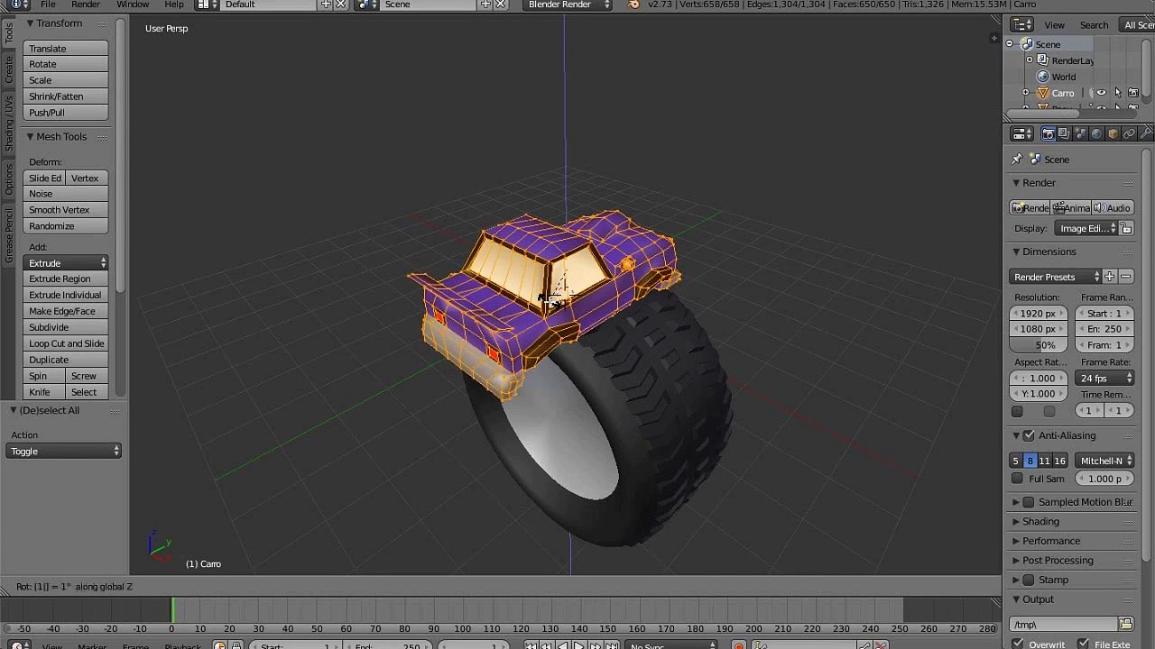 Como Criar Fisica de Carros Script Python Tutorial de Blender