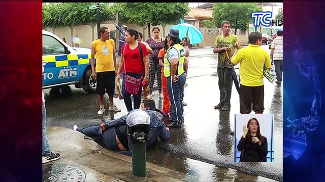 Dos personas con golpes y heridas dejó un accidente registrado en el sur de Guayaquil