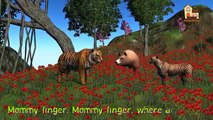 dinosaur Finger Family Nursery Children 3d English Rhymes | Animated Animals Collection