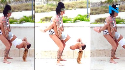 Jemma Lucy shares a smooch with Chantelle Connelly as they get up close and personal