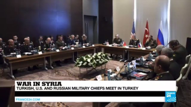 War in Syria: Turkish, U.S. and Russian military chiefs meet in Turkey