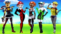 Paw Patrol Transforms Into Harley Quinn - Paw Patrol Finger Family Nursery Rhymes Song