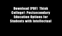 Download [PDF]  Think College!: Postsecondary Education Options for Students with Intellectual