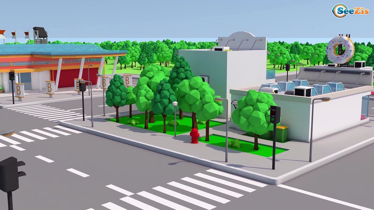 3D Çizgi Film | Polis arabası e trafik işaretini öğretiyor