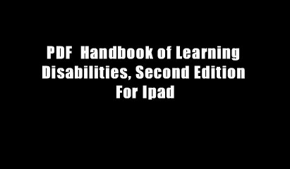 PDF  Handbook of Learning Disabilities, Second Edition For Ipad