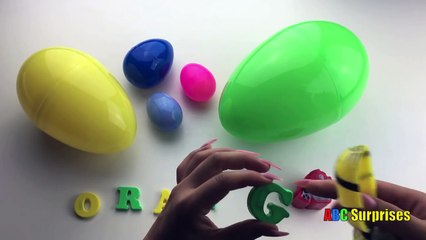ABC SURPRISES EGG Learn to spell colors disney planes Dusty Orange Ball chocolate surprise toy