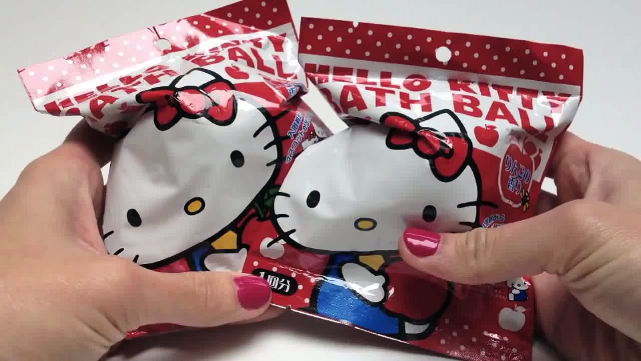 Привет Китти Ванна мяч порошок мыло キティちゃん バスボール Бомбочка для ванн Санрио игрушки バスボール яиц с сюрпризом
