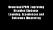 Download [PDF]  Improving Disabled Students  Learning: Experiences and Outcomes (Improving