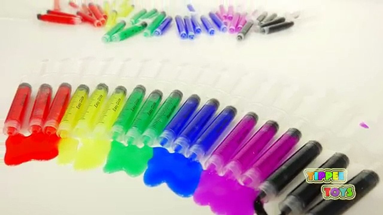 Slime Syringe Video for Kids Learn Colors