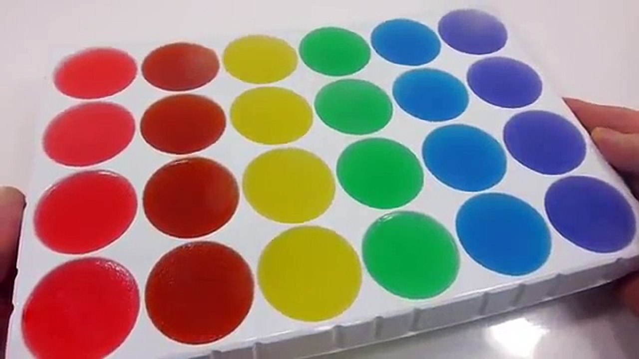 DIY Cómo Hacer Triángulo de los Colores del arco iris Pudín de Gominola Aprender los Colores Números Contando Slim