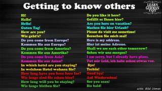 Learn German Fast:  Getting to Know Others