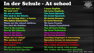 Learn German Fast:  At School - In die Schule