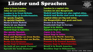 Learn German Fast: Länder und Spachen