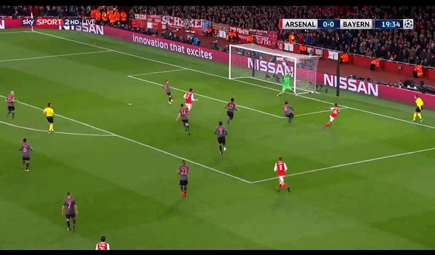 Theo Walcott Goal HD - Arsenal 1-0 Bayern München - 07.03.2017
