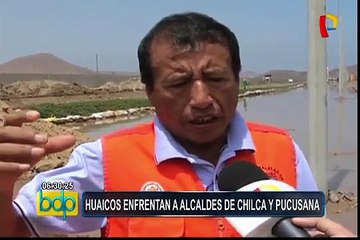 Huaicos enfrentan a alcaldes de Chilca y Pucusana