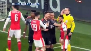 Theo Walcott Crazy Argument with Xabi Alonso HD - Arsenal 1-0 Bayern Munchen - 07.03.2017 HD