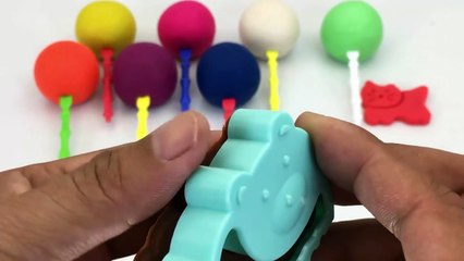 Learn Colors & Number From One To Nine Play Dough Lollipops  Animal Vehicles Molds Fun for Kids-qYb9uOc6IrQ