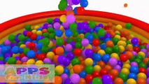 Learn Color 3D Ball - Kids Learn to Count Numbers 1 to 10 and Alphabet A to Z with Eggs Surprise 123