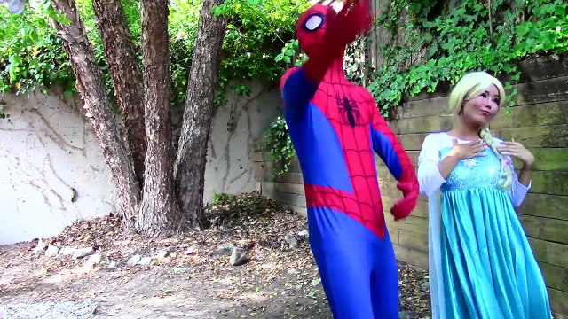 Elsa Baby Babysits for Snow White w/ Blue spiderman, Frozen Elsa, Superhero Elsa, Spiderba