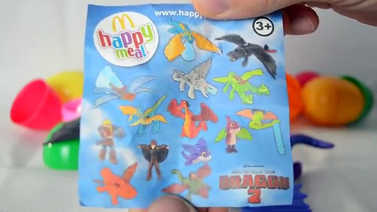 new HOW TO TRAIN YOUR DRAGON 2 SET OF 14 McDONALDS HAPPY MEAL MOVIE TOYS VIDEO REVIEW