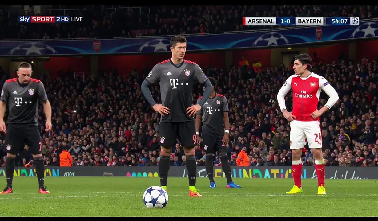 Robert Lewandowski Goal HD - Arsenal 1-1 Bayern Munich - 07.03.2017