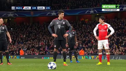 Robert Lewandowski penalty Goal HD - Arsenal 1 - 1 Bayern Munich
