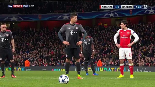 Robert Lewandowski Goal HD - Arsenal 1-1 Bayern Munich - 07.03.2017