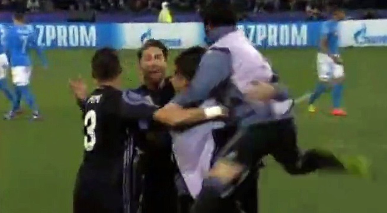 Sergio Ramos 2 nd Goal Napoli 1 - 2 Real Madrid Champions League 7-3-2017