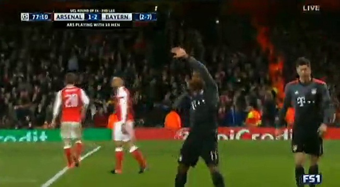 Douglas Costa Goal Arsenal 1 - 3 Bayern Champions League 7-3-2017