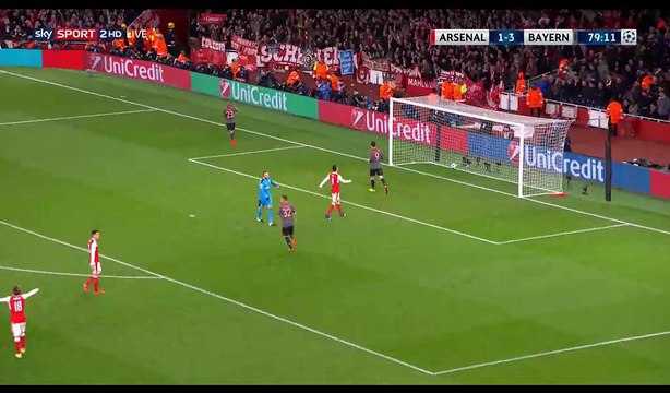 Arturo Vidal Goal HD - Arsenal 1-4 Bayern München - 07.03.2017
