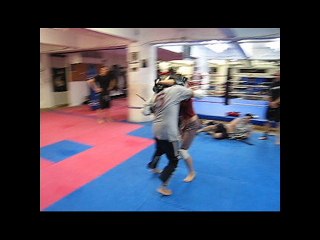 Alex vs Linda -  Part 2 - Single Stick Sparring - October 7 - 2010