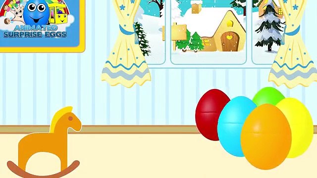 Рождественский сюрприз яйца учим цвета-Раскраска ★ учим цвета для детей Детское малышей