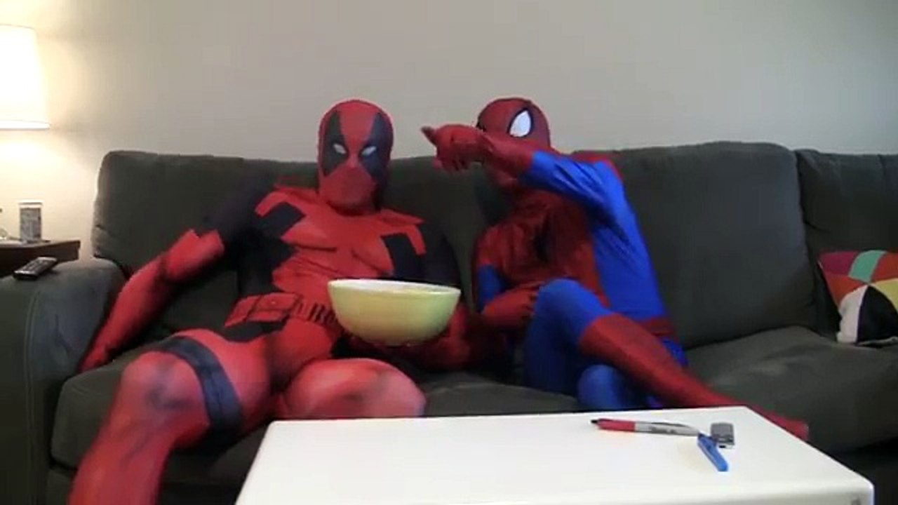 Spider Man vs deadpool Fines rescue Frozen Elsa Venom Anna Funny Superheroes in real life