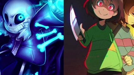 Nightcore Sans vs Chara vs Frisk Stronger than you