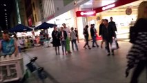 Guy playing Pipes & Street Drummer - Techno Music