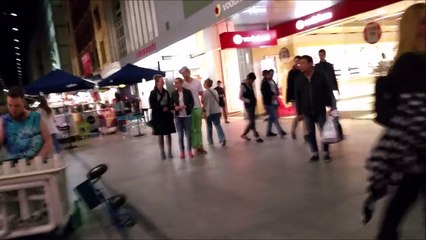 Guy playing Pipes & Street Drummer - Techno Music