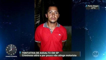 Câmera de segurança flagra tentativa de assalto em bairro nobre de São Paulo