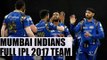 Mumbai Indians full team for IPL 2017 : Mitchell Johnson, Karn Sharma joins squad | Oneindia News