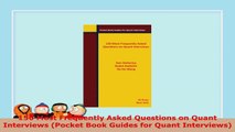 READ  150 Most Frequently Asked Questions on Quant Interviews Pocket Book Guides for Quant