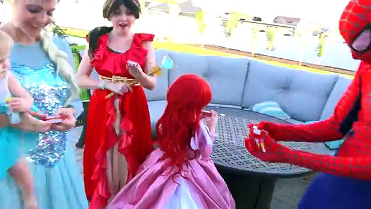 Harley Quinn Gets arrested!! Spiderman and Frozen Elsa get pranked w/ ariel & hoverboard c