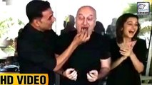 Akshay Kumar Celebrates Anupam Kher's BIRTHDAY On Naam Shabana Sets | LehrenTV