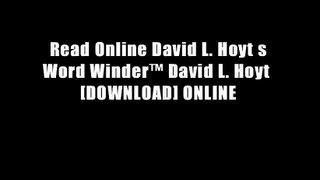 Read Online David L. Hoyt s Word Winder? David L. Hoyt  [DOWNLOAD] ONLINE