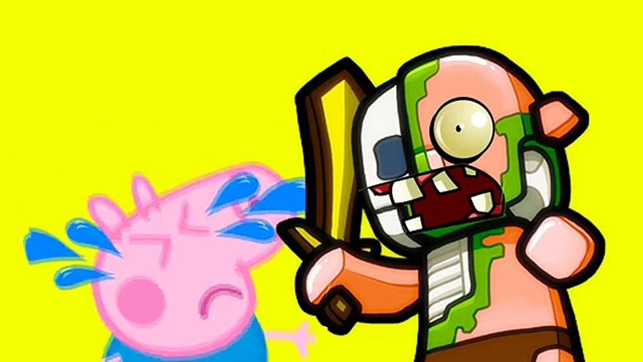 Coloring Pages Peppa Pig MINECRAFT Zombie Attack George Crying. Peppa Coloring Book #109
