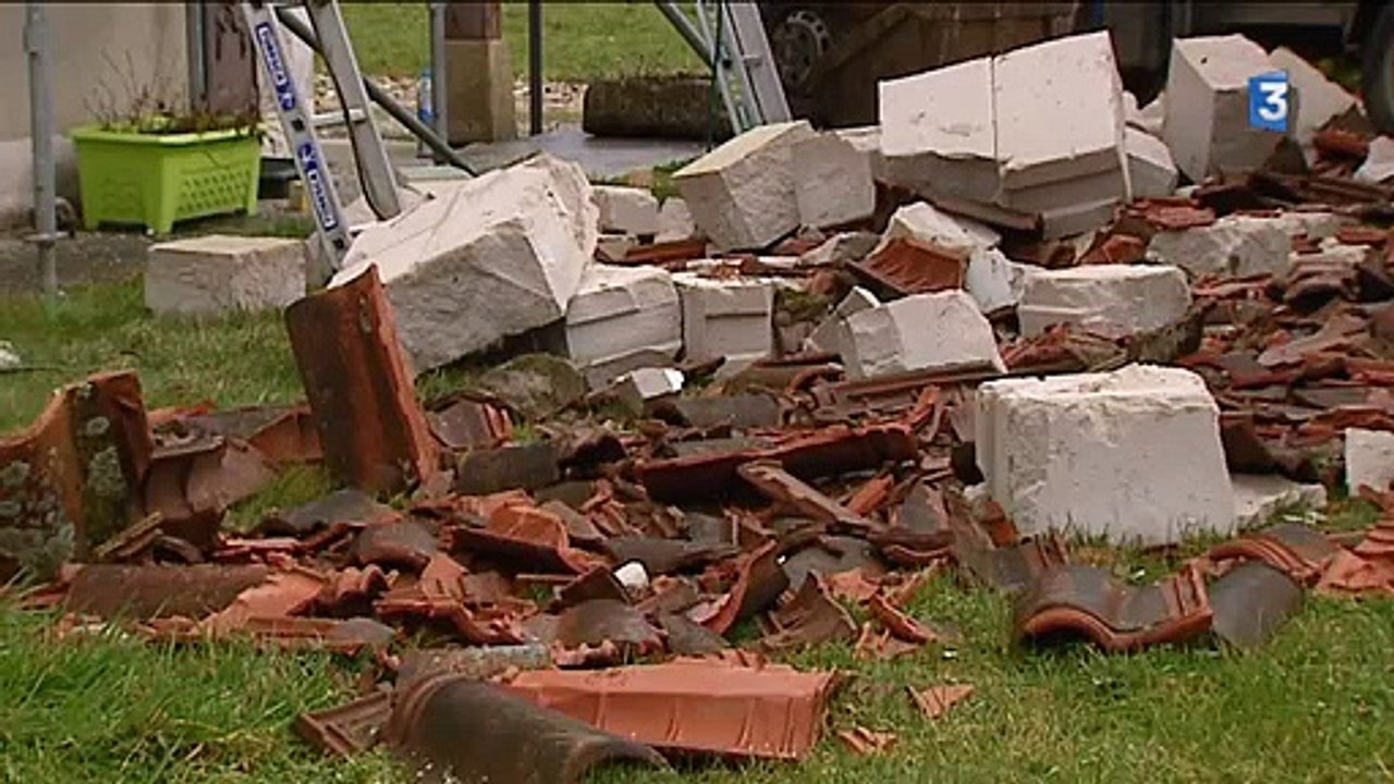 Drom (Ain) la tornade fait un blessé et beaucoup de dégâts -