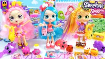 3 Shopkins Shoppies Dolls Pam Cake Jessicake Bubbleisha Doll Toy Unboxing