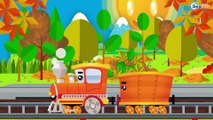 the Train and the Racing Car | Learn Fruits and Animals | Cars & Trucks cartoon for children