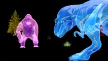 Gummy Dinosaurs Vs Gummy Elephant | Gorilla, Animals Finger Family | Animals Fights Compil